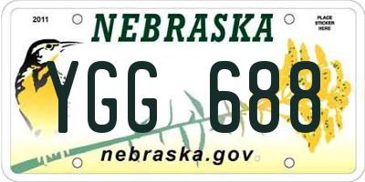 NE license plate YGG688