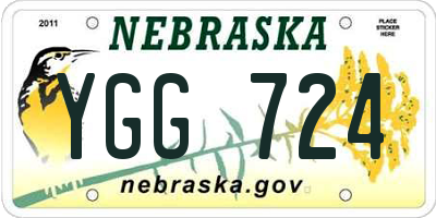 NE license plate YGG724