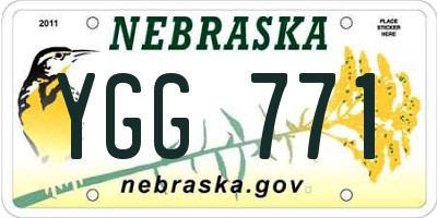NE license plate YGG771