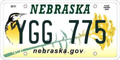 NE license plate YGG775