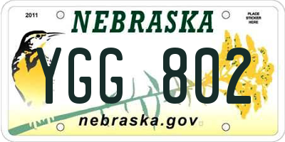 NE license plate YGG802