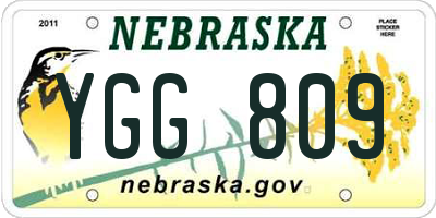 NE license plate YGG809