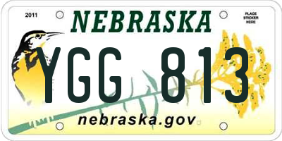 NE license plate YGG813