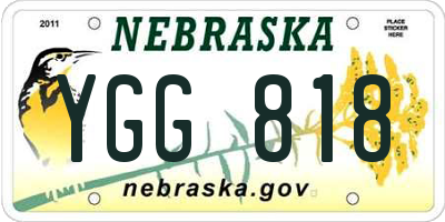 NE license plate YGG818