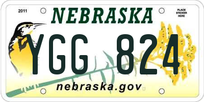 NE license plate YGG824