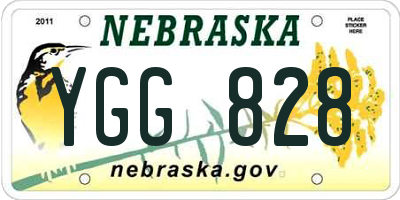 NE license plate YGG828
