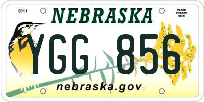 NE license plate YGG856