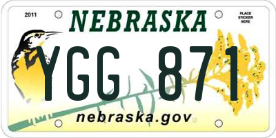 NE license plate YGG871