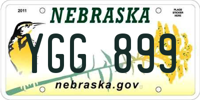 NE license plate YGG899