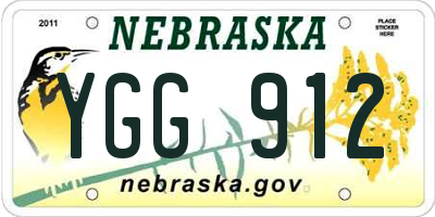 NE license plate YGG912