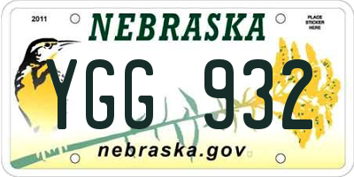 NE license plate YGG932