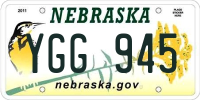 NE license plate YGG945