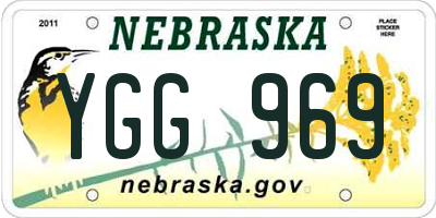NE license plate YGG969