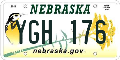 NE license plate YGH176