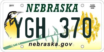 NE license plate YGH370