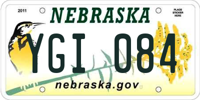NE license plate YGI084