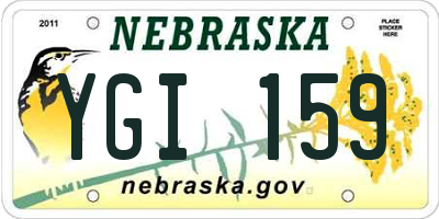 NE license plate YGI159