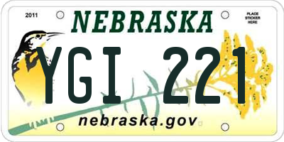 NE license plate YGI221