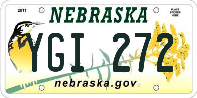NE license plate YGI272