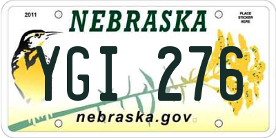 NE license plate YGI276