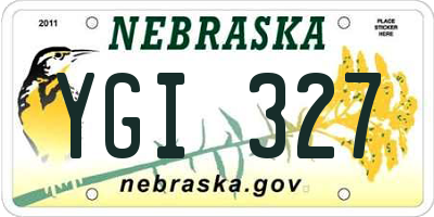 NE license plate YGI327