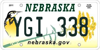 NE license plate YGI338