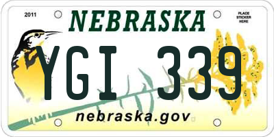 NE license plate YGI339