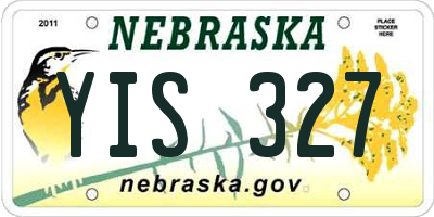 NE license plate YIS327