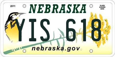 NE license plate YIS618