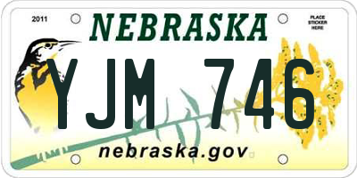 NE license plate YJM746