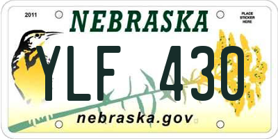 NE license plate YLF430