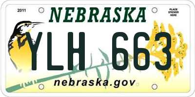 NE license plate YLH663