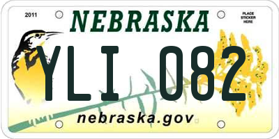 NE license plate YLI082