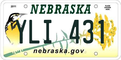 NE license plate YLI431