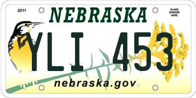 NE license plate YLI453