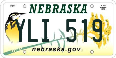 NE license plate YLI519