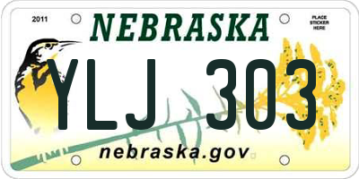 NE license plate YLJ303