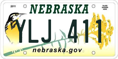NE license plate YLJ411