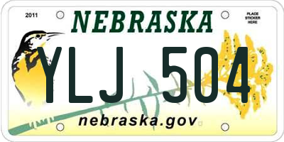 NE license plate YLJ504