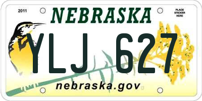 NE license plate YLJ627