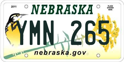 NE license plate YMN265