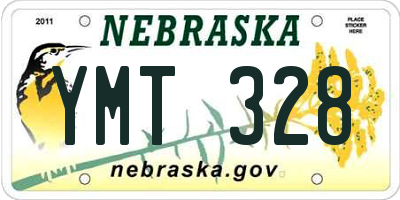 NE license plate YMT328