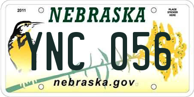 NE license plate YNC056