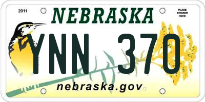 NE license plate YNN370