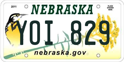 NE license plate YOI829
