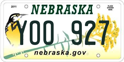 NE license plate YOO927