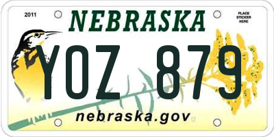 NE license plate YOZ879