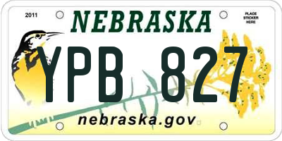 NE license plate YPB827