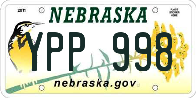 NE license plate YPP998