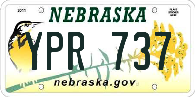 NE license plate YPR737